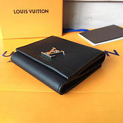  Louis Vuitton LOCKME II COMPACT WALLET Black 3170 - 6