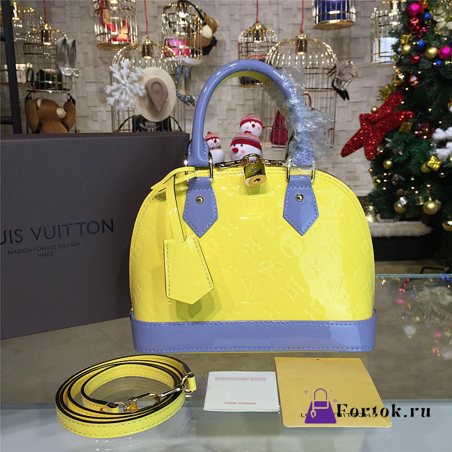 LOUIS VUITTON ALMA BB Monogram Vernis Leather 3560  - 1