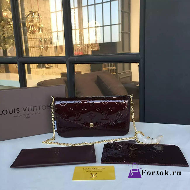 Louis Vuitton POCHETTE FELICIE Amarante 3563 21cm - 1