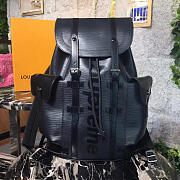 LV Supreme Joint Limited Series Christopher backpack Noir M41709 45cm    - 1
