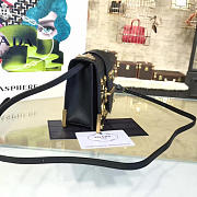 Prada Cahier Leather Shoulder Bag Meteor Black 4264 - 3
