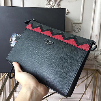 Prada Leather Clutch Bag 4284 23.5cm