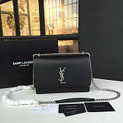 YSL SUNSET MONOGRAM MEDIUM GRAINED Black 4730 22cm  - 1