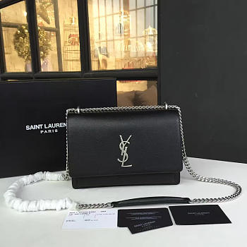 YSL SUNSET MONOGRAM MEDIUM GRAINED Black 4730 22cm 