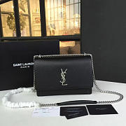 YSL SUNSET MONOGRAM MEDIUM GRAINED Black 4730 22cm  - 2