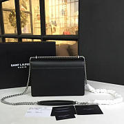 YSL SUNSET MONOGRAM MEDIUM GRAINED Black 4730 22cm  - 4