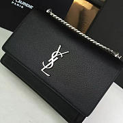 YSL SUNSET MONOGRAM MEDIUM GRAINED Black 4730 22cm  - 5