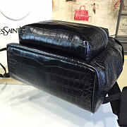 YSL Monogram Backpack Crocodile Leather Black 4803 31cm  - 3