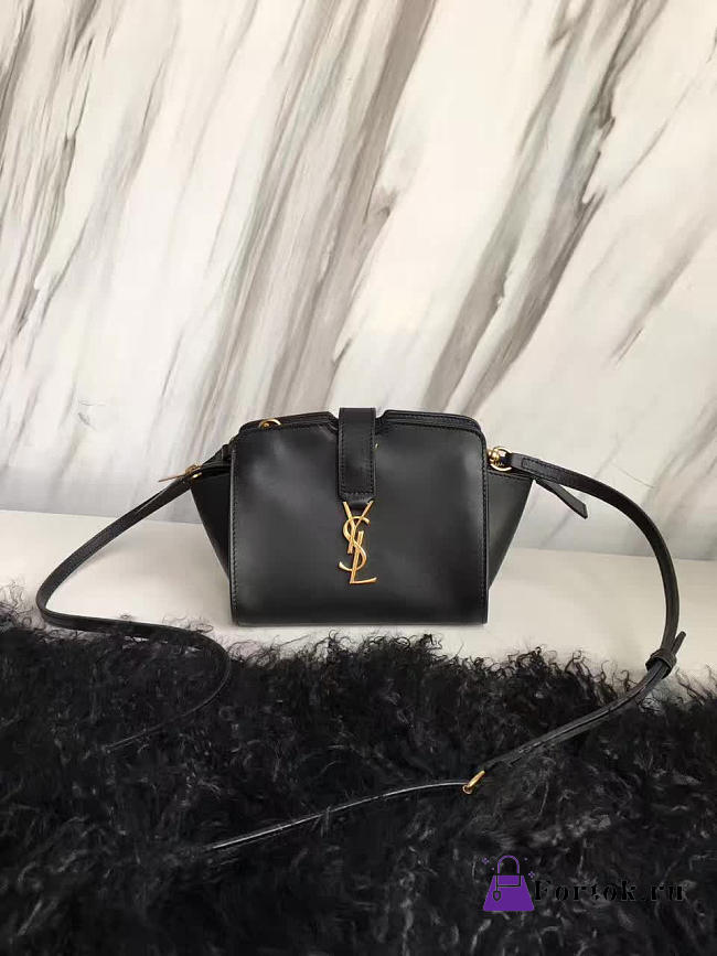 YSL Toy Cabas Crossbody Leather Black 4847 16cm  - 1