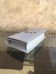 YSL MONOGRAM KATE Clutch GRAIN DE POUDRE EMBOSSED Light Blue 4947 25cm  - 2