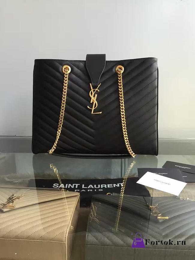 YSL classic shopper gold black 5132 35cm - 1