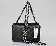 CHANEL Caviar Leather Flap Bag With Silver Hardware Black 17.5cm - 2