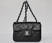 CHANEL Caviar Leather Flap Bag With Silver Hardware Black 17.5cm - 3