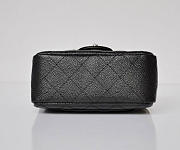 CHANEL Caviar Leather Flap Bag With Silver Hardware Black 17.5cm - 6