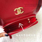 Chanel Grained Calfskin Gold-Tone Metal Backpack Red A93748 26cm - 5
