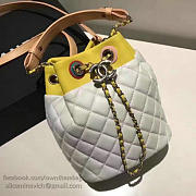 Chanel Small Drawstring Bucket Bag in White A93730 21cm - 4