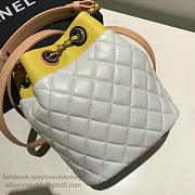 Chanel Small Drawstring Bucket Bag in White A93730 21cm - 2