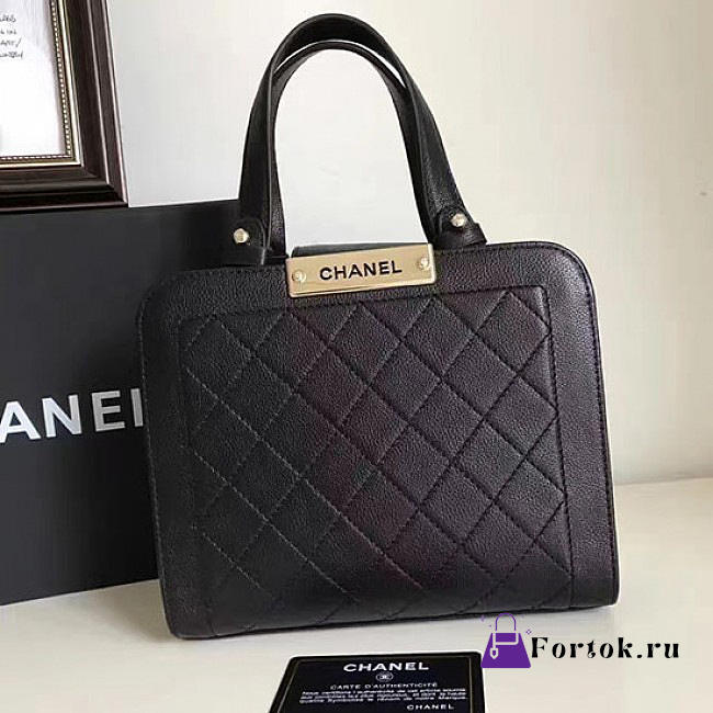 Chanel Shopping Bag Black A93732 21cm - 1