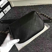 Chanel Grained Calfskin Caviar Stitched Shoulder Bag Black A92949 VS08810 - 6