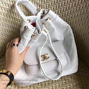 Chanel Calfskin Gold-Tone Metal Backpack White A98235 30cm - 2