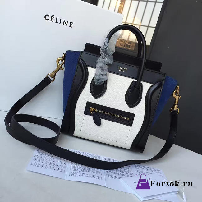 Celine Leather Nano Luggage  Z998 20cm - 1