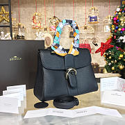 Delvaux Silk ribbon MM Brillant Satchel Black 1512 28cm - 1