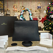 Delvaux Silk ribbon MM Brillant Satchel Black 1512 28cm - 4
