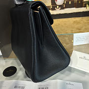Delvaux Silk ribbon MM Brillant Satchel Black 1512 28cm - 3