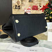 Delvaux Silk ribbon MM Brillant Satchel Black 1512 28cm - 2