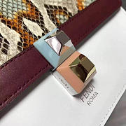 Fendi Kani Handbag Red and White 2018 19cm - 5