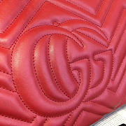 Gucci GG Marmont Matelassé Tote Red Leather 2236 35cm - 3