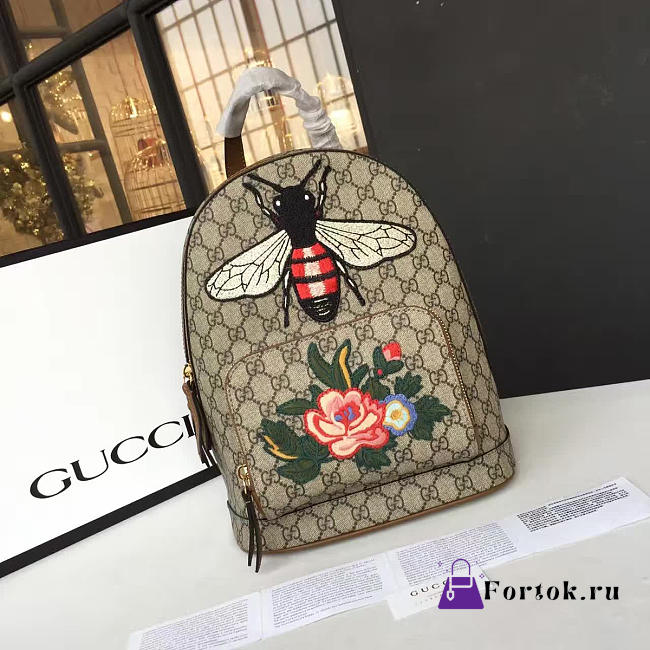 Gucci GG Leather Backpack 015 - 1