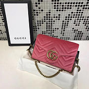 Gucci GG Leather WOC Pink 2582 20cm - 2