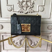 Gucci GG Leather Padlock Studded Black 2613 20.5cm - 2