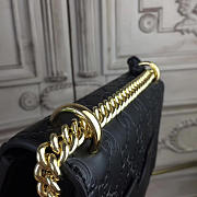 Gucci GG Leather Padlock Studded Black 2613 20.5cm - 5