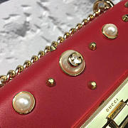 Gucci GG Leather Padlock studded Red 2624 19.5cm - 6