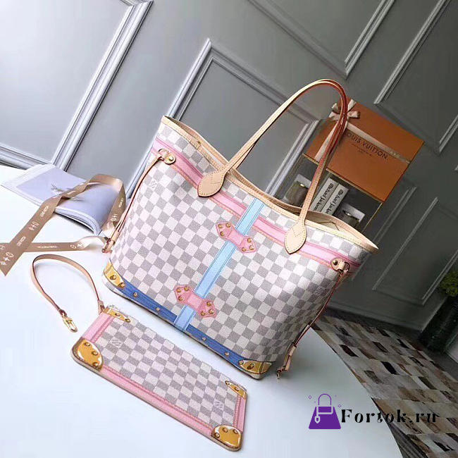 Louis Vuitton neverfull MM Damier Azur Canvas 32cm - 1