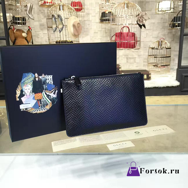 Prada Leather Clutch men's bag 23cm - 1