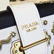 Prada Cahier Leather Shoulder Bag Meteor White 4278 - 5