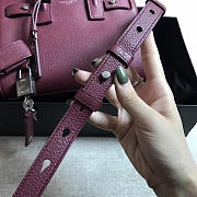 YSL Classic Sac-De-Jour Nano Purple Plum 22cm  - 5