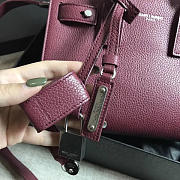YSL Classic Sac-De-Jour Nano Purple Plum 22cm  - 2