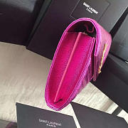 YSL MONOGRAM COLLEGE Crinkled Metallic Pink 4779 22cm  - 4