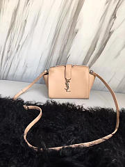 YSL toy Cabas Crossbody Leather Bag Apricot 4825 16cm  - 1