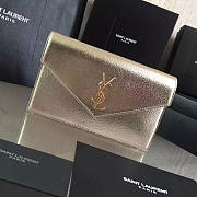 YSL Monogram Chain Wallet WOC Gold Metallic 4931 19cm  - 1