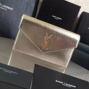 YSL Monogram Chain Wallet WOC Gold Metallic 4931 19cm  - 6