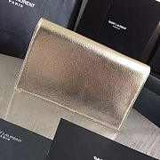 YSL Monogram Chain Wallet WOC Gold Metallic 4931 19cm  - 5