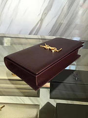 YSL MONOGRAM KATE Clutch GRAIN DE POUDRE EMBOSSED LEATHER 4962 25cm  - 4