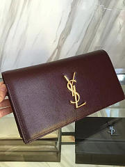 YSL MONOGRAM KATE Clutch GRAIN DE POUDRE EMBOSSED LEATHER 4962 25cm  - 2