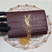 YSL MONOGRAM BB KATE BAG WITH LEATHER TASSEL 4972 17cm  - 3