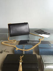 YSL KATE Gold Tassel in Grain De Poudre Embossed Black 5048 17cm - 4